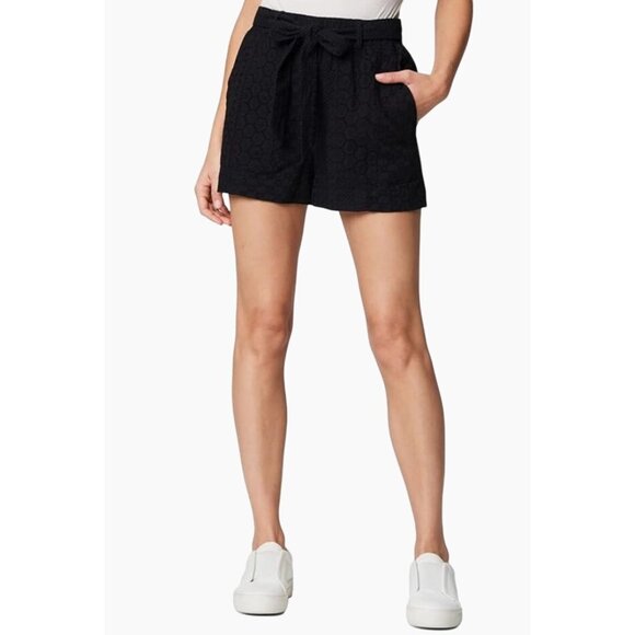 [BLANKNYC] Womens Black Eyelet Shorts With Self Belt Size X-Small NWT - Picture 1 of 16